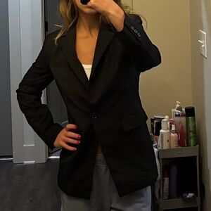 Mango Black Oversized Blazer size S